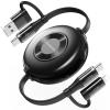 100W Retractable Car Charger 4 in 1 Travel Essentials Multi Charging Cable USB C/L Fast & Carplay for iPhone 16/15/14/13 iPad MacBook Samsung S24/S23+ Multiple Chargers for All Devices-2.95ft view 1