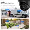 VIKYLIN 8 Channel Security Camera System, Full Function 4 x 4K 8MP Turret PoE IP Cameras,Smart Human/Vehicle Detection, 1-Way Talk112 Wide Angle, 98Ft Night Vision, Blue Iris, NDAA Compliant, Black view 3