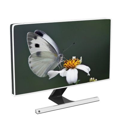 Baocicco Butterfly Monitor Dust Cover 22, 23, 24, 25 Inch Natural Insect with Flower Laptop Computer Cover for Home Office Computer Decoration Anti-Static Dustproof Protective Cover for LCD/LED/HD
