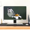 Baocicco Butterfly Monitor Dust Cover 22, 23, 24, 25 Inch Natural Insect with Flower Laptop Computer Cover for Home Office Computer Decoration Anti-Static Dustproof Protective Cover for LCD/LED/HD view 2