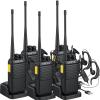 eSynic 5-Pack Walkie Talkies-5KM/3Miles Long Range 16CH Digital Walky Talky with Earpieces-USB-C Rechargeable, VOX Hands-Free, Noise Reduction&Durable Boby for Construction/Events/Outdoor (5 Pack) view 1