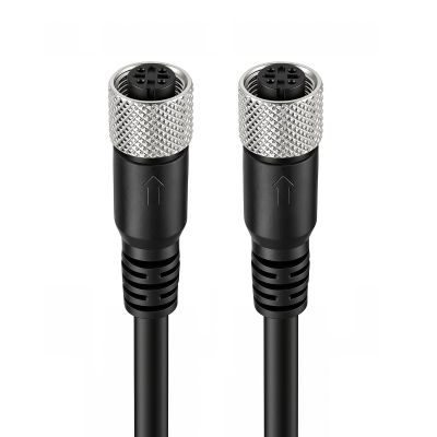 ZBLZGP Waterproof IP67 M12 A-Code Double 4 Pin Female Cable UV Resistant Outdoor Use for Robotics Packaging Machinery 2M