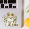 100 PCS Rough Collie Laptop Stickers Smooth Surface Use Stickers for Guitar Scrapbooking Labels 1.5"/3.75cm Sticker for Children Adult Man, Funny Gifts for Pet Owner view 1