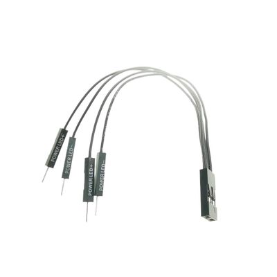 YWZBQL Wen ST 10pcs/lot Motherboard Power L*/ED + - Cable 2-Pin 2 to 4 Splitter Support Double Start Switch Male Female
