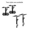 Adjustable and Secure Speaker Stand, Steel Panel Surround Sound Rack for 4-8 inch Speakers (C-Shaped Clamp view 3