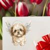 100 PCS Smooth Surface Use Decal Sticker Fun Shih Tzu Sticker for Boys Teens Kids Scrapbooking Scrapbook Laptop Water Bottle 1.5"/3.75cm, Funny Gifts for Dogs Owner view 3