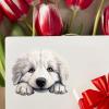 100 PCS Great Pyrenees Cup Stickers Smooth Surface Use Stickers for Computer Scrapbooking Cup Water Bottle 1.5"/3.75cm Sticker for Man Boys Kids, Funny Gifts for Pet Owner view 3