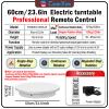 23.6In Remote Large Motorized electric turntable Rotating platform Photography Turntable Motorized lazy susan Base giratoria para for Photography,3D Scanner,Heavy duty display(Load Range:220~500lbs) view 2