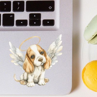 100 PCS Basset Hound Water Bottle Stickers Long-Lasting Durability Stickers for Book Scrapbook Laptop 1.5"/3.75cm Sticker for Man Women Boys, Funny Gifts for Pet Owner