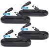 ANLINK 4 Pack 10ft/10ft/6ft/3ft DC Power Extension Cable, 3M/3M/2M/1M DC 12V Power Adapter Extension Cord for CCTV Security Camera/Router/LED Strip Light/Printer and More-Black view 1