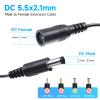 ANLINK 4 Pack 10ft/10ft/6ft/3ft DC Power Extension Cable, 3M/3M/2M/1M DC 12V Power Adapter Extension Cord for CCTV Security Camera/Router/LED Strip Light/Printer and More-Black view 3