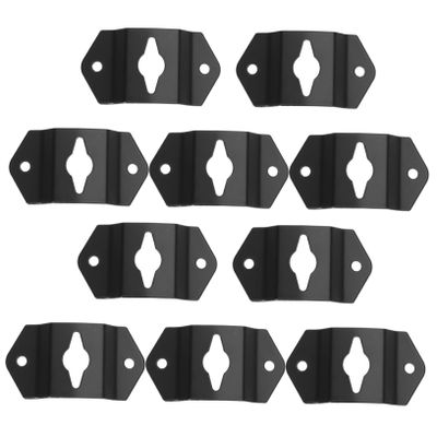 DOITOOL 20pcs Flat Hooks for Hanging Speakers Wall Mount Bracket Keyhole Speaker Holders Iron Hanger Accessories