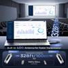2025 Upgraded Wireless HDMI Transmitter and Receiver 328FT/100M, LED Display, 4K Decode 1080P@60Hz Ultra HD Video Output, Plug&Play 5G+2.4G for Video and Audio to Monitor from PC/Projector/TV Box view 4