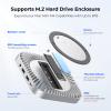 40Gbps Aluminum Hub & Stand for New M4/M4 Pro Mac mini (2024) with 40Gbps NVMe/M.2 SSD Enclosure, 2X USB-A, USB-C Host, 3.5mm Audio Compatible with All New Mac mini M4/M4 Pro view 4