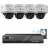 4COVR 12MP Security Camera System, 4Pcs 12MP IK10 Vandal-Proof Dome PoE IP Camera with Mic, AI Human Vehicle Detection, 8CH H.265 NVR with 2TB HDD, IP67 Home Weatherproof Outdoor, LY54AXAM0804 view 1