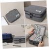 DOITOOL Canvas Cable Management Bag Portable Travel Earphone Organizer Headphone Power Bank Usb Cable Storage Pouch view 2