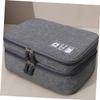 DOITOOL Canvas Cable Management Bag Portable Travel Earphone Organizer Headphone Power Bank Usb Cable Storage Pouch view 4