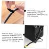 Vaguelly Cable Ties 6 Rolls Hook and Loop Cable Straps Adhesive Straps for Tv Computers Cord Organizer Black view 3