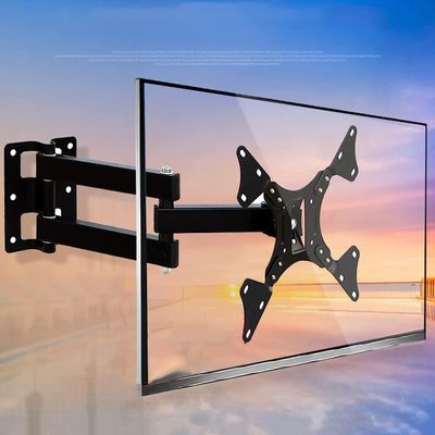 ELUKHT Universal TV Stand Multifunction Full Motion TV Wall Mount, TV Wall Bracket Swivel and Tilt for Most 14-32 Inch Flat Screen TV, with Wire Management, Up to 30kg/44 Lbs TV