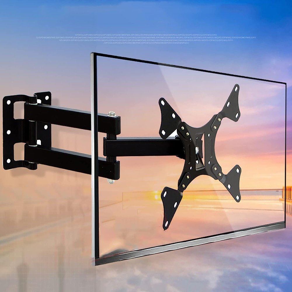 ELUKHT Universal TV Stand Multifunction Full Motion TV Wall Mount, TV Wall Bracket Swivel and Tilt for Most 14-32 Inch Flat Screen TV, with Wire Management, Up to 30kg/44 Lbs TV