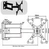 ELUKHT Universal TV Stand Multifunction Full Motion TV Wall Mount, TV Wall Bracket Swivel and Tilt for Most 14-32 Inch Flat Screen TV, with Wire Management, Up to 30kg/44 Lbs TV view 3