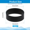 100 Pieces 0.5 Inch Small Elastic Silicone Rubber Bands Black Strong Rubberbands Heavy Round Siliconebands for Wire Cord Cable Wrapping, Bundle view 2