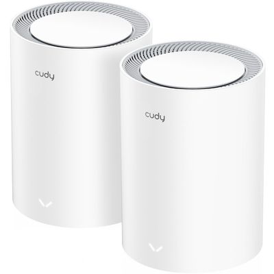 Cudy Dual Band BE3600 WiFi 7 Wi-Fi Mesh System, 3.6 Gbps 160 Mhz, Coverage up to 2100 Sq.ft, 3 Gigabit Ports, Multi-VPN Compatible, Cudy APP Control(M3600 2-Pack)