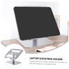 Angoily Portable Laptop Stand for Heat Dissipation Ergonomic Notebook Riser with Protection Compact Folding Bracket for Gaming Typing and Viewing Silver view 3