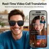 AI Smart Glasses, Bluetooth 5.4 Translation Glasses with 144 Language & Accents, Blue Light Filtering Lenses, Multifunctional Smart Glasses for Men Women, Travel Meeting Trade Business HY-C8 Black view 3
