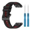 2Pack Sport Bands Compatible with Garmin Descent X50i Soft Silicone Breathable Replacement Wristbands (Black/Red) view 2