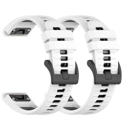 2Pack Sport Bands Compatible with Garmin Descent X50i Soft Silicone Breathable Replacement Wristbands (White)