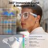 AI Smart Glasses, Bluetooth 5.4 Translation Glasses with 144 Language & Accents, Blue Light Filtering Lenses, Multifunctional Smart Glasses for Men Women, Travel Meeting Trade Business HY-C8 White view 4