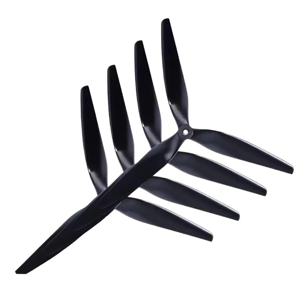 for HQ Macroquad Prop 10X5X3 9X5X3 1050/9050 10inch 9 inch 3 Blades Black Carbon Reinforced Nylon Propeller for RC FPV Drones(4PCS9x5x3(2CW 2CCW))