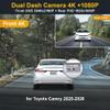Fitcamx Front 4K+Rear 1080P Dash Cam Adapts for Toyota Camry 2025-2026 Hybrid (HD2-06090), Integrated OEM Look, 2 Way HD Video, Built-in WiFi & APP, Loop Recording, G-Sensor, Easy to Use, 128GB Card view 2