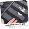 BRIGHTFUFU Multi-Function Cable Organizer Bag for Travel Portable USB Earphone and Data Cable Storage Waterproof Travel Cord Organizer Detachable Compartments view 3