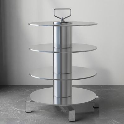 WLCGYD Heavy Duty Electric Wire Spool Rack, 3/4 Tier Adjustable Industrial Cable Reel Organizer - Stainless Steel Frame, 500lbs Capacity, for Workshop, Garage & Construction Sites(4 Tier a)