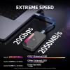 Fikwot FP107 4TB Magnetic Portable SSD, 2050MB/s USB 3.2 Gen 2x2 Portable SSD with RGB Lighting, 4K Video Storage, External Solid State Drives for iPhone15/16, Android/PC/Mac, PS5/PS4(Pro) etc. view 3