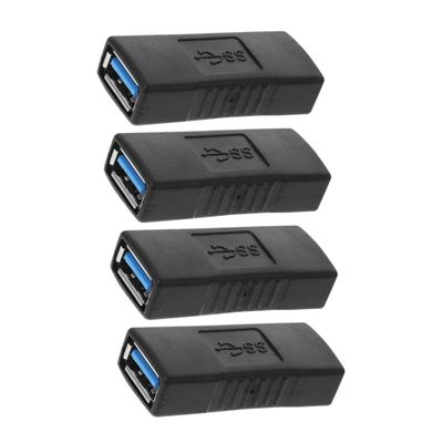 DOITOOL 4pcs USB Female to Female Adapter Double USB Dongle Extender Connectors Coupler for Laptop Cell Phone Portable Charging