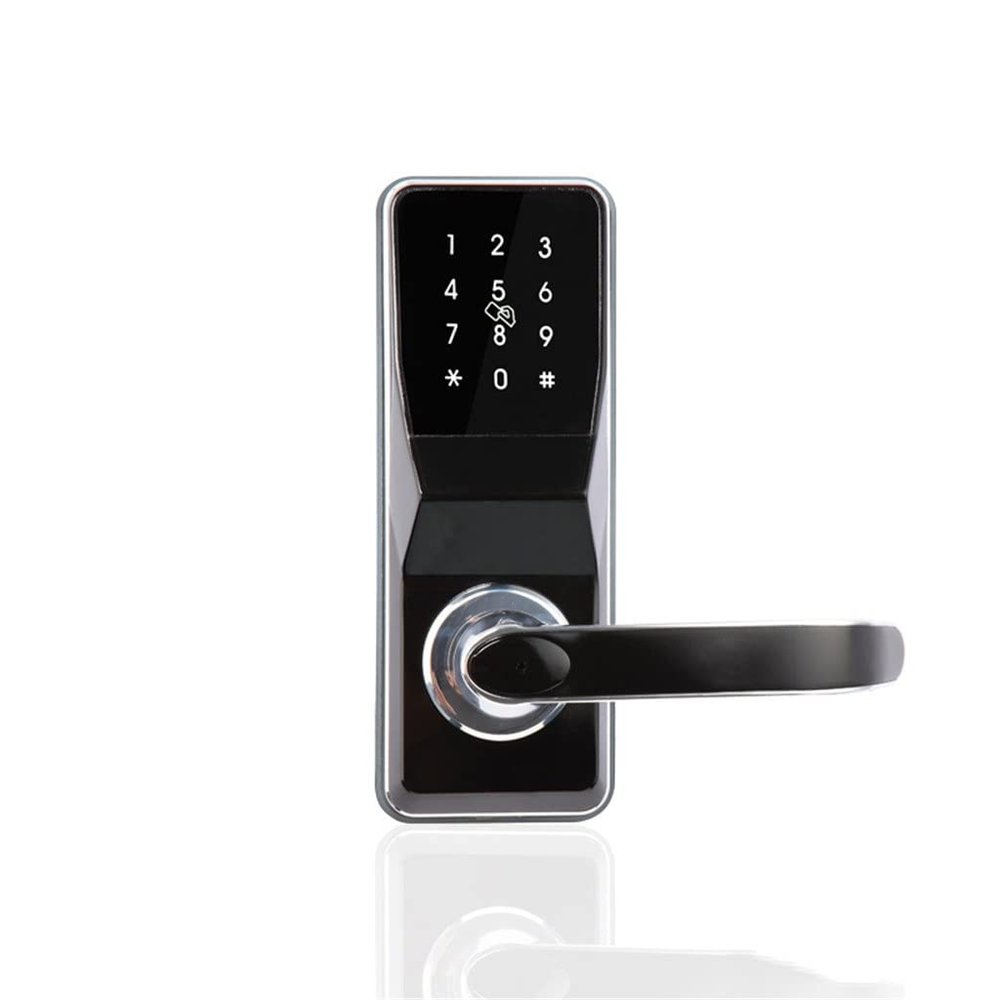 PNAWLLCF Smart Electronic Door Lock Digital Safe Keypad Intelligent Door Lock Unlock by Code, Card, and Mechanical Key with 2 Cards(Right Hand Door)