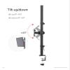 ADPVRLUQ 800mm T900-180Q Desktop 17"-27" Dual LCD Monitor Desktop Stand Arm Full Motion Two Computer Desk Stand Clamp Holes 9.9kg view 3