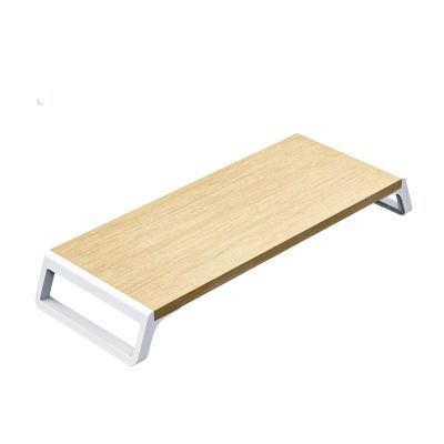 ADPVRLUQ Wooden Monitor Stand Computer Riser Wooden Desktop Stand Laptop Stand(Wood)