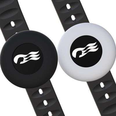 [2 Pack] Princess Cruise Medallion Watch Adapters Holder for Carnival Medallion (2024, 2025,2026),Silicone Accessory Fits Watch Wristbands, Also for Apple AirTag Cat Collar Holder, Black/White