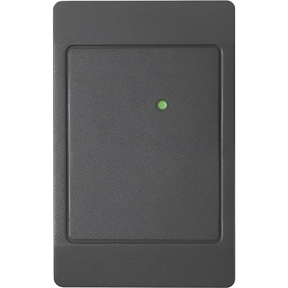 5395CK100 ThinLine II Proximity Reader with Wiegand Output, Pigtail, Beep On, LED Normally Red, Reader Flashes Green on Tag Read, Classic Black