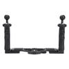 Camera Handle Grip, Diving Photography Handle Grip Aluminum Tray with Handle Grips Camera Handle Grip for Underwater Camera Housing Case Accessory view 3