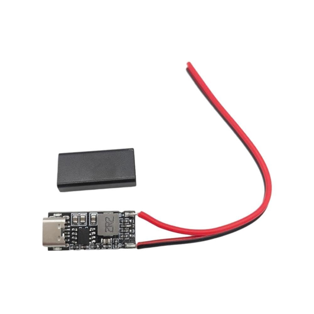 1Pcs 18650/21700 Lithium Charge Module 5V to 4.2V/4.35V 0.5A 1A 2A Lithium Charging PCB C Input (Color: with Shell)