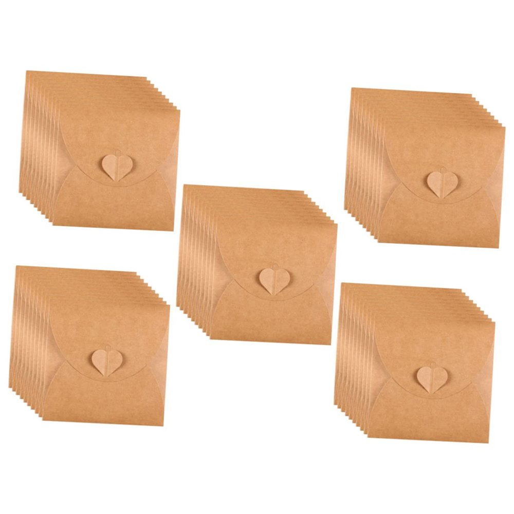 Gadpiparty 50pcs Cd Kraft Paper Sleeves Case Retro Envelope Bag for DVDs DVD Sleeves Envelop Storage Holder for Thank You Cards Organized Cd Case
