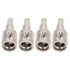 0GA to 4GA Brass Amp Input Reducer - Durable Power Ground Input Adapter for Car Audio Systems, Set of 4 with Hex Screw Clamps view 1