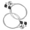 Happyyami 2sets Keyed Laptop Lock Portable Theft Security Cable Lock for Notebook Computer Lightweight Design Easy One-Handed view 1