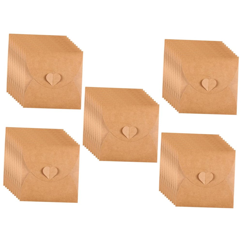 FELTECHELECTR 50pcs Kraft Paper Cd DVD Envelopes Retro Style Storage Cases for Collectors Scratch Dust Protection