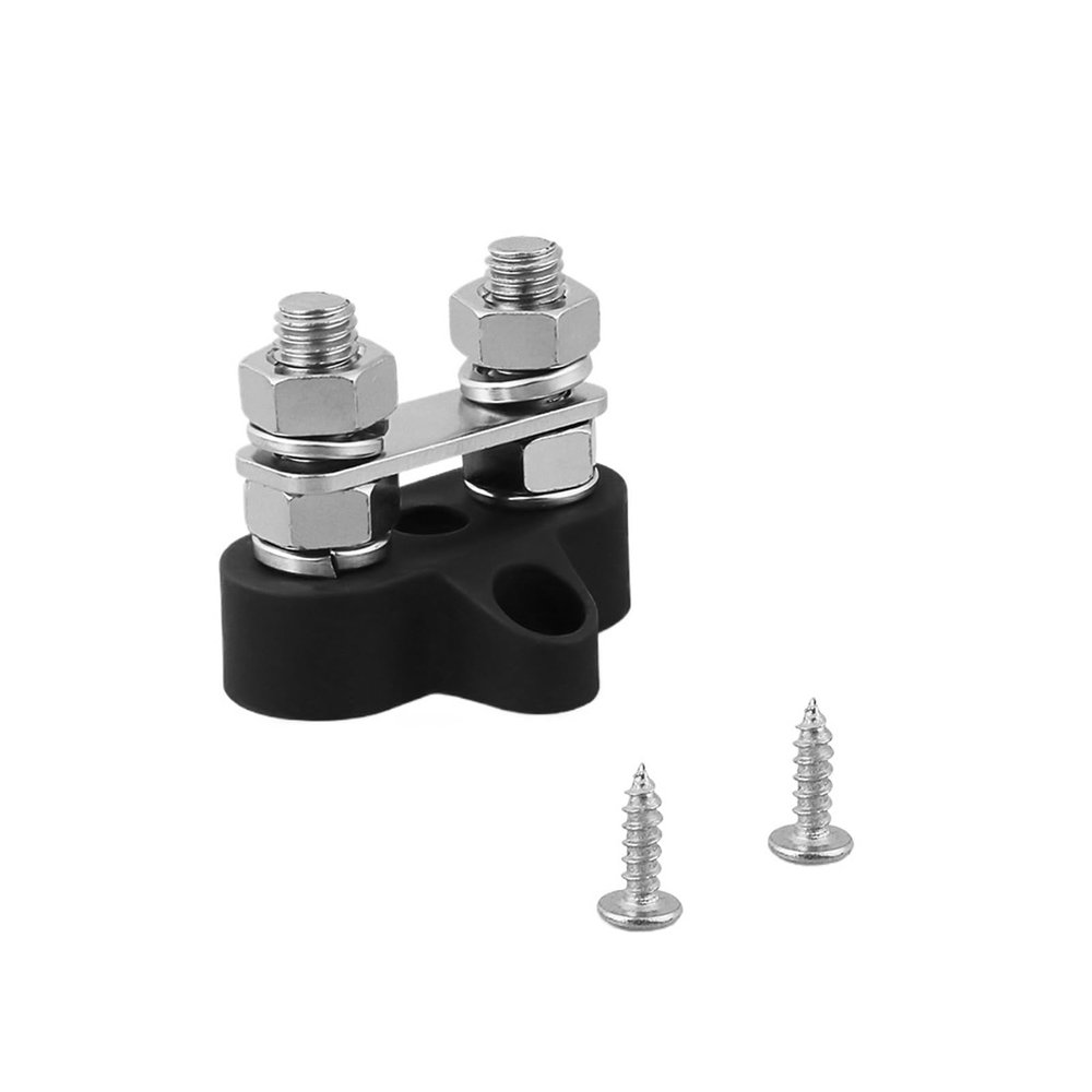 Avenra Power Studs Busbar Terminal Blocks 5/16 Inch M8 DC 48V Power Terminal Blocks Distribution Board Terminal Blocks(Black)